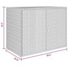 Outdoor Storage Cabinet, Solid Acacia Wood, 39 Inch Black PE Rattan
