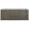 Outdoor Storage Box with Gas Lift, 71 Inch Rectangular, Gray Rattan