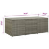 Outdoor Storage Box with Gas Lift, 71 Inch Rectangular, Gray Rattan