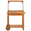 150220266992024a6a10e.jpeg Outdoor Rolling Garden Cart on Wheels, Multi Purpose w Tray, Brown