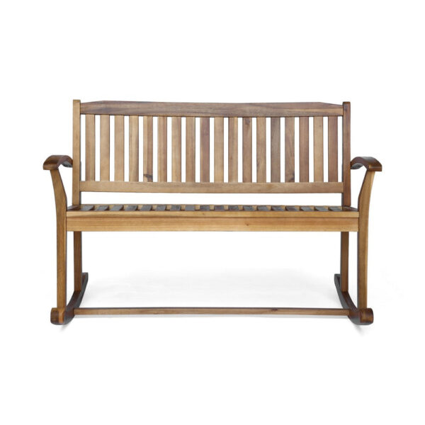 15022026699202a5d4040.jpeg Outdoor Rocking Loveseat Bench, 50 Inch, Natural Brown Acacia Wood