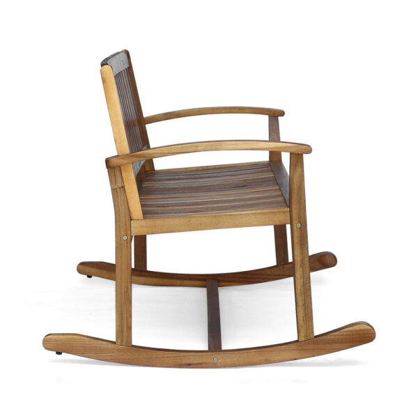 15022026699202a8e3643.jpeg Outdoor Rocking Loveseat Bench, 50 Inch, Natural Brown Acacia Wood