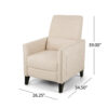 15022026699202c5d9870.jpeg Push Back Manual Recliner Chair, Nailhead Trim Accent, Beige Fabric