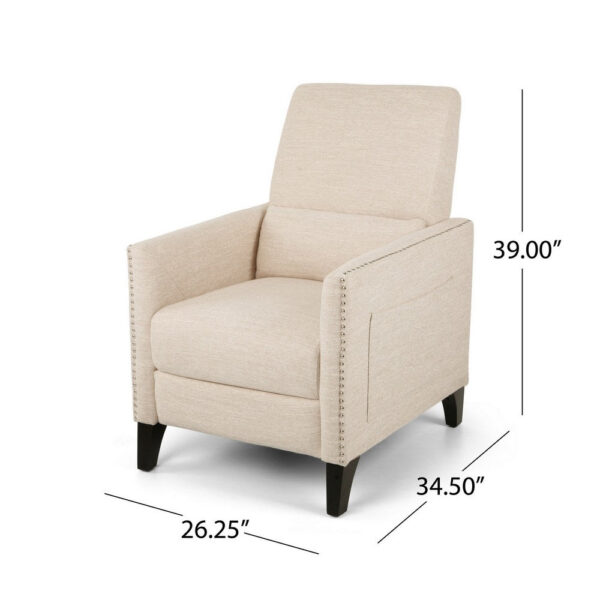 15022026699202c5d9870.jpeg Push Back Manual Recliner Chair, Nailhead Trim Accent, Beige Fabric