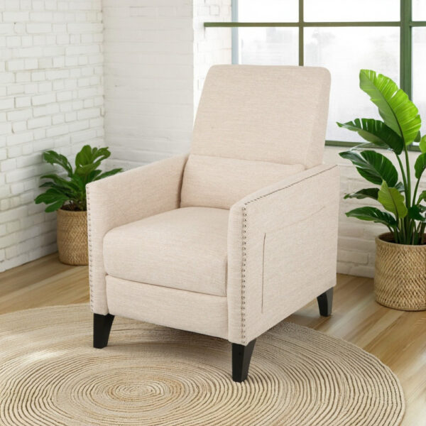 15022026699202c918864.jpeg Push Back Manual Recliner Chair, Nailhead Trim Accent, Beige Fabric