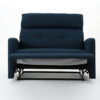 Power Recliner Chair, Oversize Wide Seat, Tufted Navy Blue Fabric