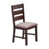 Yuzi Dining Chair Set of 2, Ladder Back, Cherry Brown Solid Wood