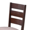 Yuzi Dining Chair Set of 2, Ladder Back, Cherry Brown Solid Wood
