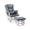 15022026699203e1e68aa.jpeg Noni Glider Manual Recliner Chair w Square Ottoman, White Wood, Gray