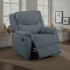 1502202669920403ebf49.jpeg Ammy Manual Recliner Chair, Pillow Top Arms, Dark Gray Faux Burlap