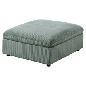 Joana Cocktail Ottoman, Sage Green Corduroy, Modular Square 39 Inch