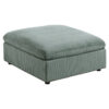Joana Cocktail Ottoman, Sage Green Corduroy, Modular Square 39 Inch