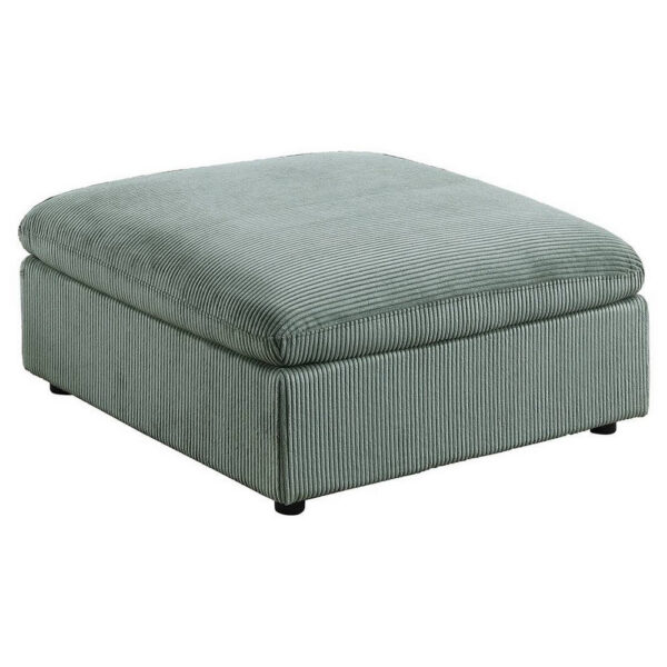 Joana Cocktail Ottoman, Sage Green Corduroy, Modular Square 39 Inch