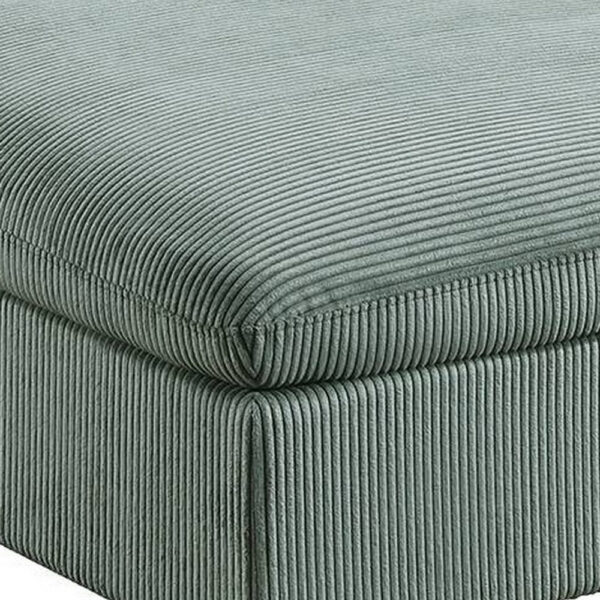 Joana Cocktail Ottoman, Sage Green Corduroy, Modular Square 39 Inch
