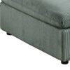 Joana Cocktail Ottoman, Sage Green Corduroy, Modular Square 39 Inch