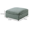 Joana Cocktail Ottoman, Sage Green Corduroy, Modular Square 39 Inch