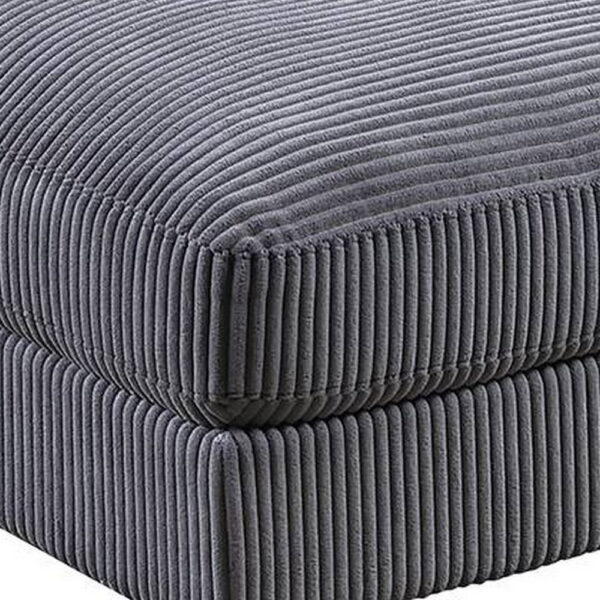 150220266992045cf15c1.jpeg Joana Cocktail Ottoman, Dark Gray Wide Welt Corduroy Fabric, 37 Inch