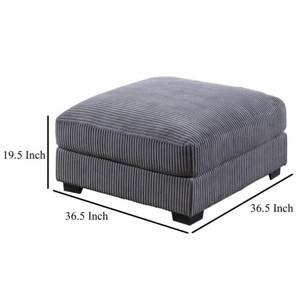 15022026699204638fd0f.jpeg Joana Cocktail Ottoman, Dark Gray Wide Welt Corduroy Fabric, 37 Inch
