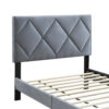 150220266992049e63608.jpeg Lilian Twin Size Bed, Tufted Gray Velvet Upholstery, Diamond Stitch