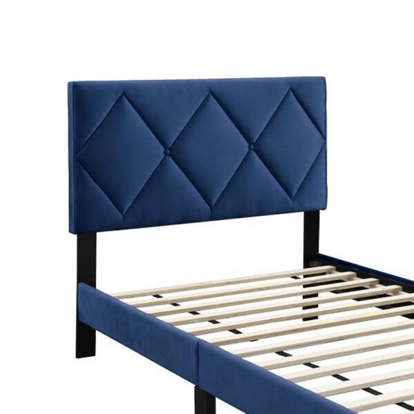 15022026699204c429e55.jpeg Lilian Twin Bed, Tufted Navy Blue Velvet Upholstery, Diamond Stitch