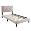 15022026699204e50bbec.jpeg Lilian Twin Bed, Tufted Light Pink Velvet Upholstery, Diamond Stitch