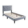 15022026699204f960cf1.jpeg Lilian Full Size Bed, Tufted Gray Velvet Upholstery, Chevron Stitch