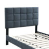150220266992059d9f463.jpeg Lilian Twin Bed, Soft Biscuit Tufted Charcoal Gray Linen Upholstery