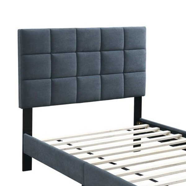 150220266992059d9f463.jpeg Lilian Twin Bed, Soft Biscuit Tufted Charcoal Gray Linen Upholstery