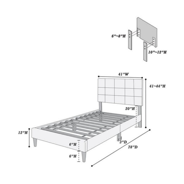15022026699205a32f453.jpeg Lilian Twin Bed, Soft Biscuit Tufted Charcoal Gray Linen Upholstery