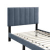 15022026699205fa823fe.jpeg Lilian Full Bed, Soft Channel Tufted Charcoal Gray Linen Upholstery