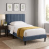 1502202669920612e108e.jpeg Lilian Twin Bed, Soft Channel Tufted Charcoal Gray Linen Upholstery