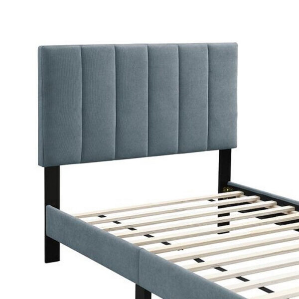 150220266992063639f9c.jpeg Lilian Twin Bed, Soft Channel Tufted Light Gray Linen Upholstery