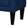 Rheo Nightstand, 2 Drawers, 22 Inch Upholstered in Navy Blue Velvet