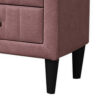 15022026699206fa3a13c.jpeg Rheo Nightstand, 2 Drawer, 22 Inch Blush Pink Brushed Linen Upholstery