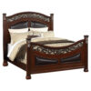 1502202669920759adb94.jpeg Meo Queen Size Bed, Padded Carved Dark Brown Faux Leather Upholstered