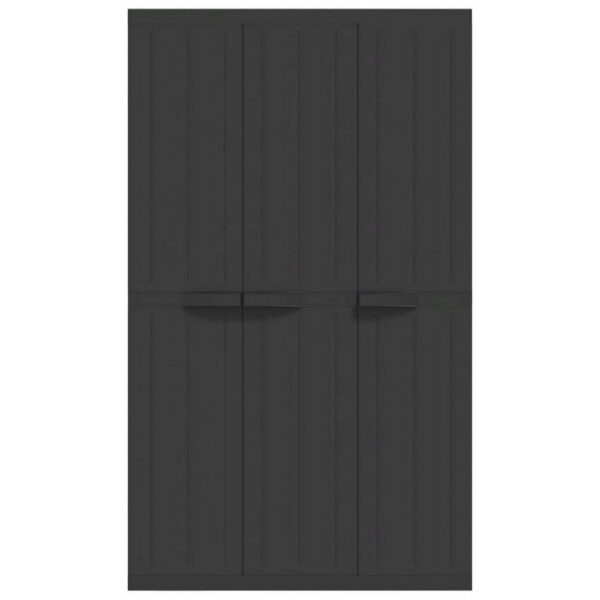 Kion Outdoor Storage Cabinet w 2 Doors, Shelves, 38 Inch Classic Black