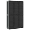 Kion Outdoor Storage Cabinet w 2 Doors, Shelves, 38 Inch Classic Black