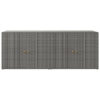 1502202669920844274e9.jpeg Outdoor Storage Cabinet, 78 Inch Gray Poly Rattan and Brown Solid Wood