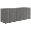 1502202669920847aa823.jpeg Outdoor Storage Cabinet, 78 Inch Gray Poly Rattan and Brown Solid Wood