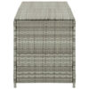 Outdoor Storage Cabinet, 79 Inch Light Gray Poly Rattan and Metal