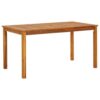 Outdoor Dining Table, 55 Inch Rectangular, Natural Brown Acacia Wood