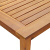 Outdoor Dining Table, 55 Inch Rectangular, Natural Brown Acacia Wood