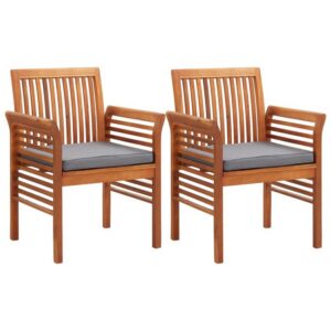 150220266992088f1d113.jpeg Kim Outdoor Set of 2, Geay Seat Armchair, Brown Acacia Wood