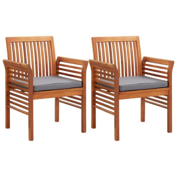 150220266992088f1d113.jpeg Kim Outdoor Set of 2, Geay Seat Armchair, Brown Acacia Wood