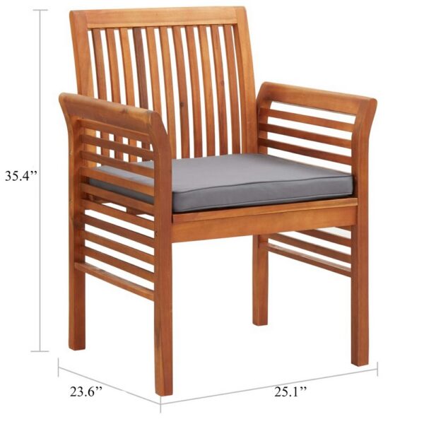 15022026699208945dca5.jpeg Kim Outdoor Set of 2, Geay Seat Armchair, Brown Acacia Wood