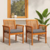 150220266992089840792.jpeg Kim Outdoor Set of 2, Geay Seat Armchair, Brown Acacia Wood