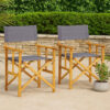 15022026699208a63bbfb.jpeg Outdoor Folding Directors Accent Set of 2, Gray, Acacia Wood