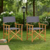 15022026699208a81299f.jpeg Outdoor Folding Directors Accent Set of 2, Gray, Acacia Wood