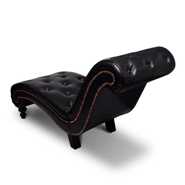 15022026699208bb347aa.jpeg Accent Chaise Lounger, Curved, Deep Button Tufted Black Faux Leather