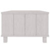 Coffee Table, Rectangular, Storage Drawer, White Solid Pine Wood
